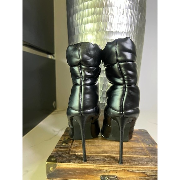 Steve Madden Quilted Stiletto Booties in Black - Picture 5 of 12